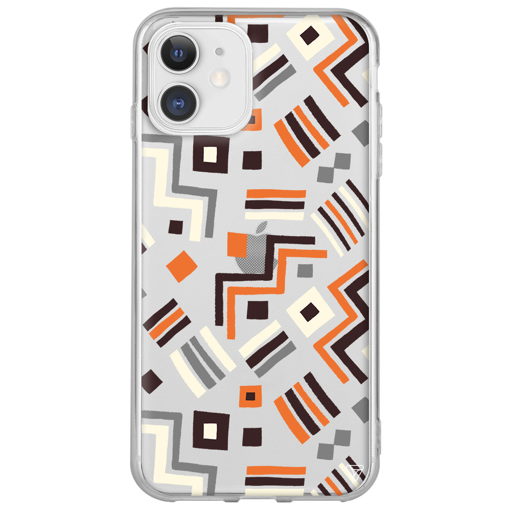 Etnik Shapes Lansman Model İçi Kadife Silikon Telefon Kılıfı