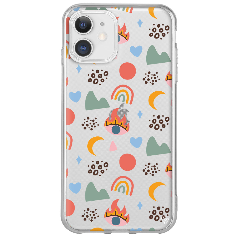 Eyes Moon Lansman Model İçi Kadife Silikon Telefon Kılıfı