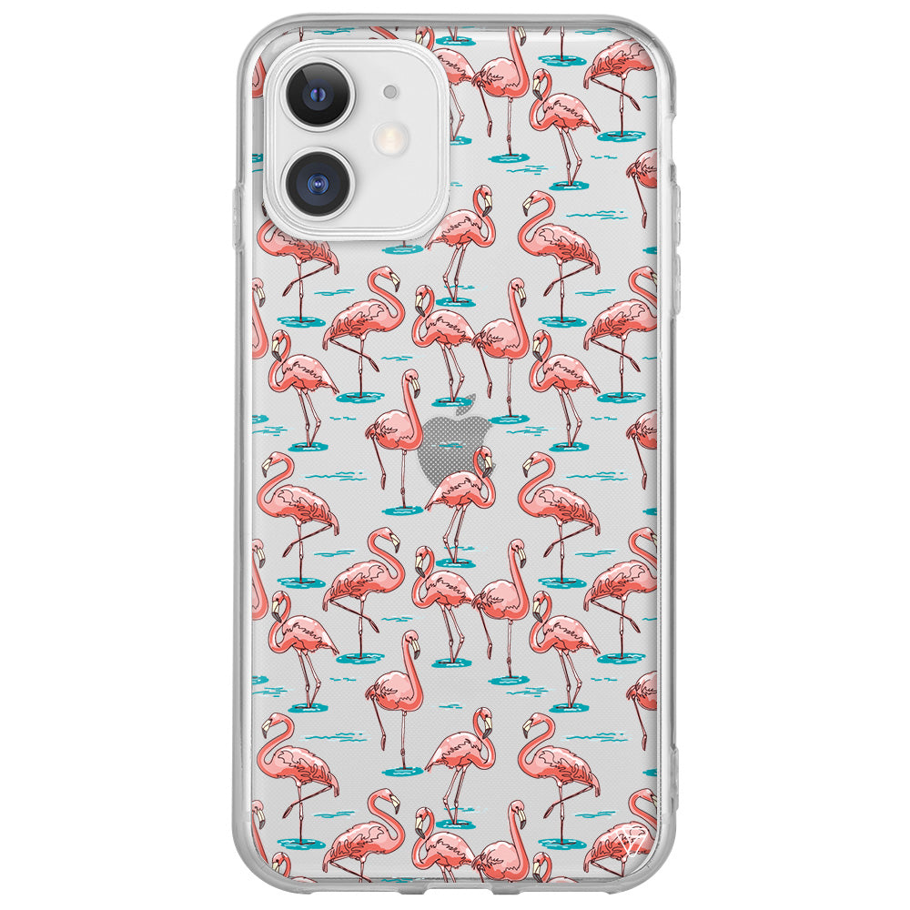 Flamingolar Lansman Model İçi Kadife Silikon Telefon Kılıfı