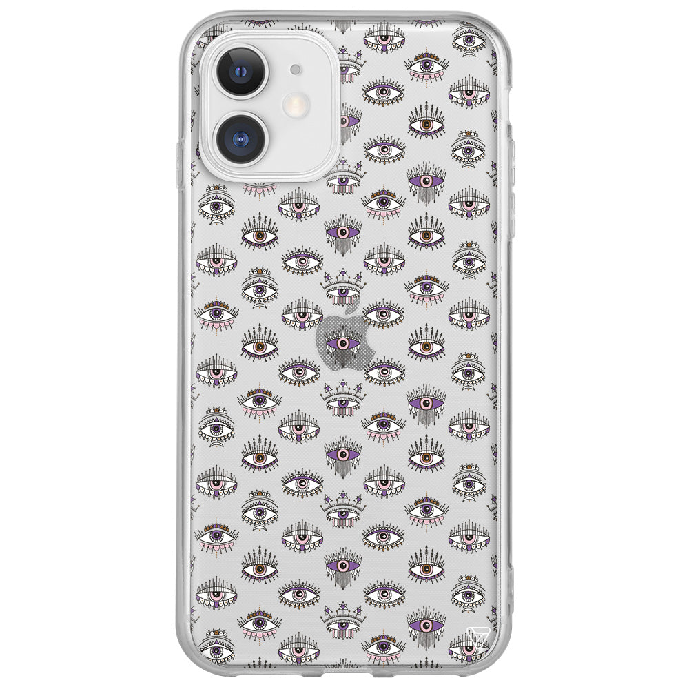 Havali Kirpikler Lansman Model İçi Kadife Silikon Telefon Kılıfı