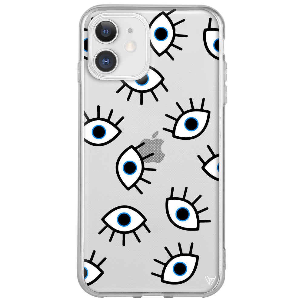 Random Eyes Lansman Model İçi Kadife Silikon Telefon Kılıfı