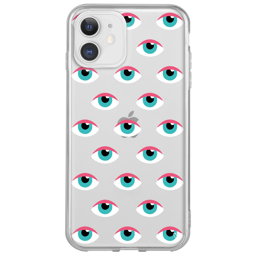 Sadece Gözler Lansman Model İçi Kadife Silikon Telefon Kılıfı