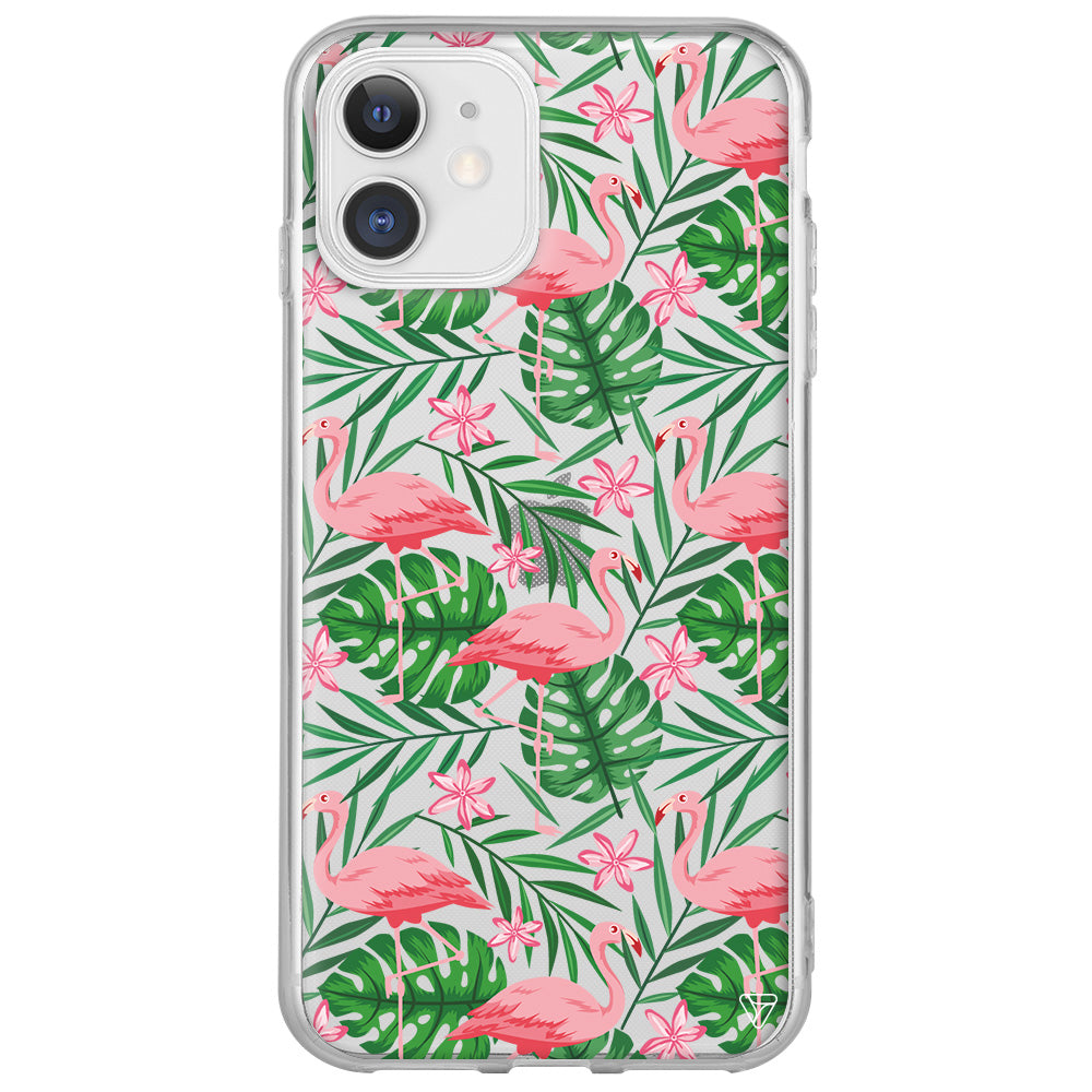 Flamingo Yard Lansman Model İçi Kadife Silikon Telefon Kılıfı