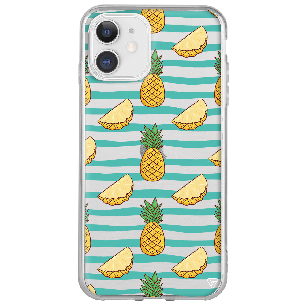 Seritli Ananas Lansman Model İçi Kadife Silikon Telefon Kılıfı