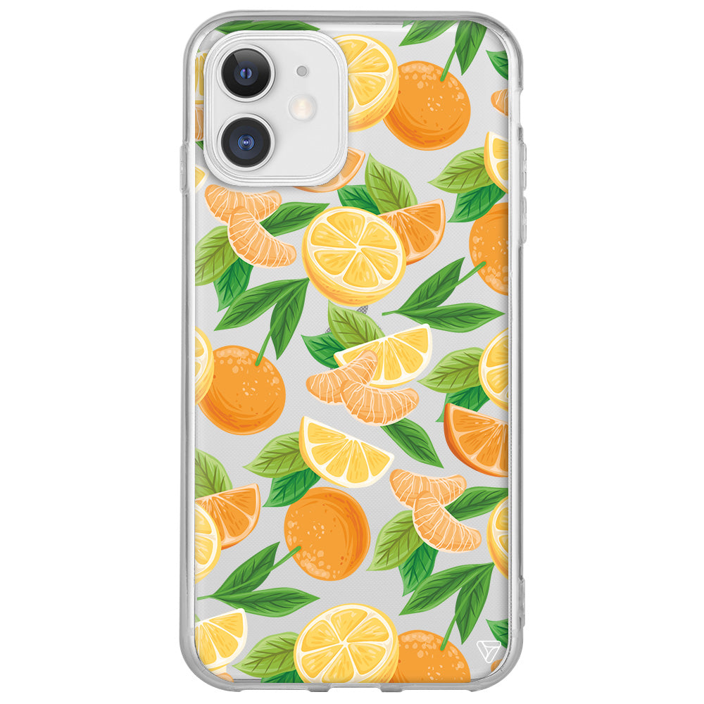 Portakal Dilimleri Lansman Model İçi Kadife Silikon Telefon Kılıfı