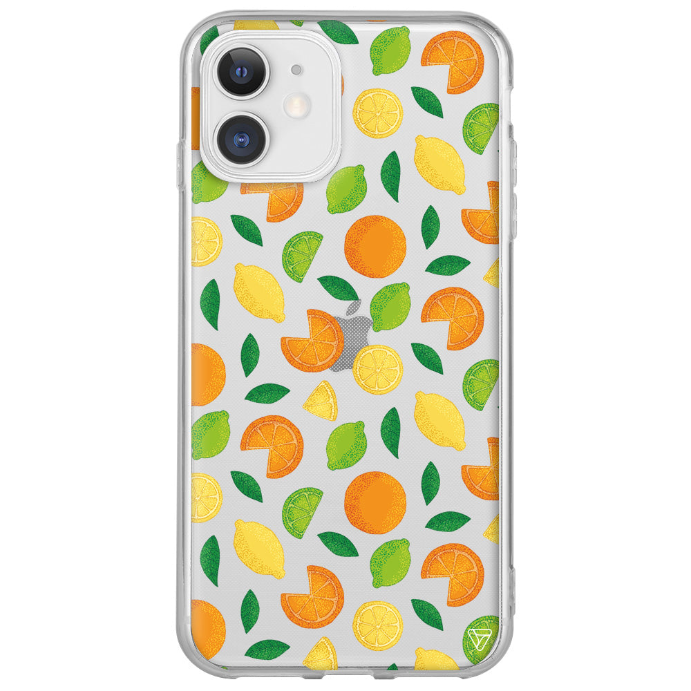 Portakal Limon Lansman Model İçi Kadife Silikon Telefon Kılıfı