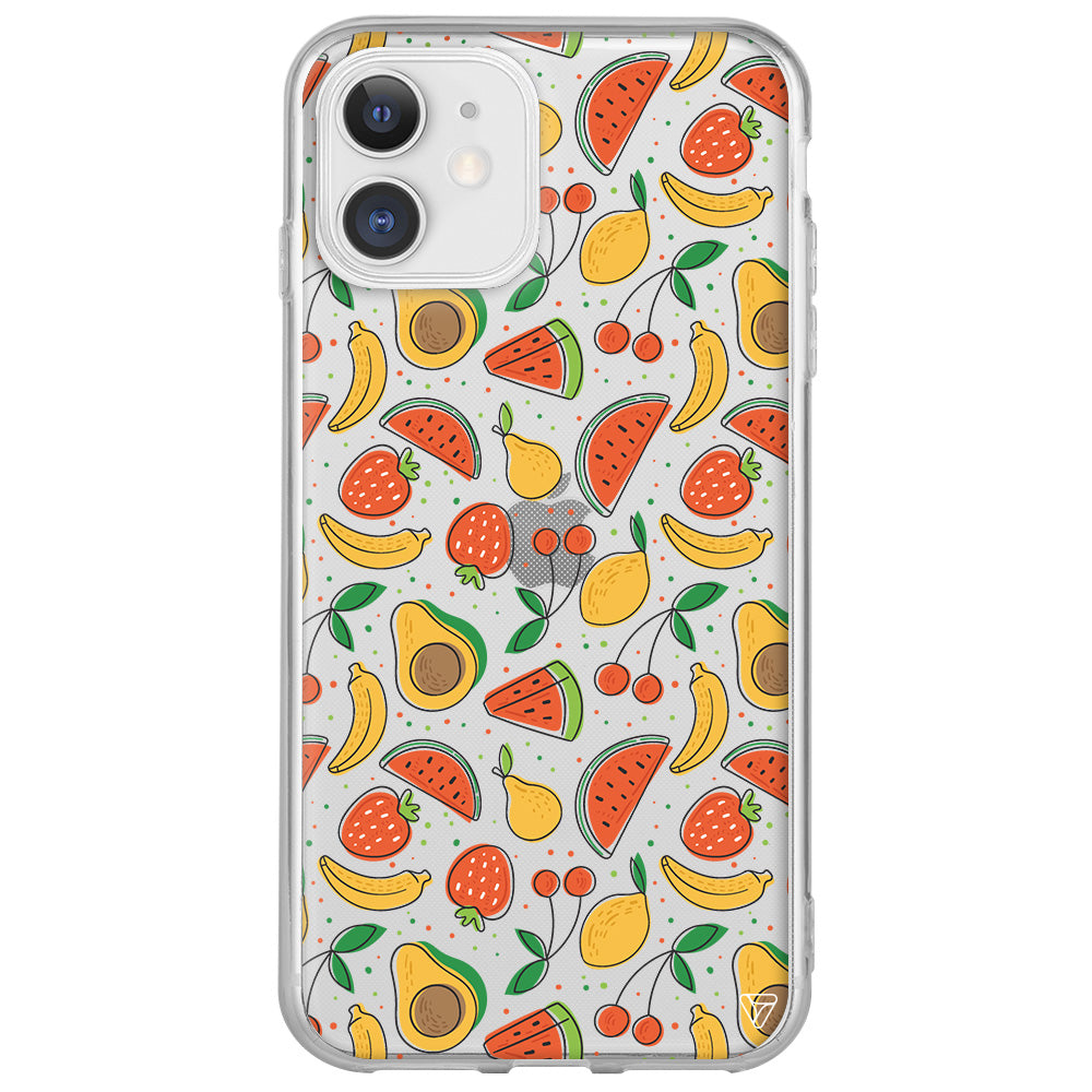 Avakoda Karpuz Muz Lansman Model İçi Kadife Silikon Telefon Kılıfı