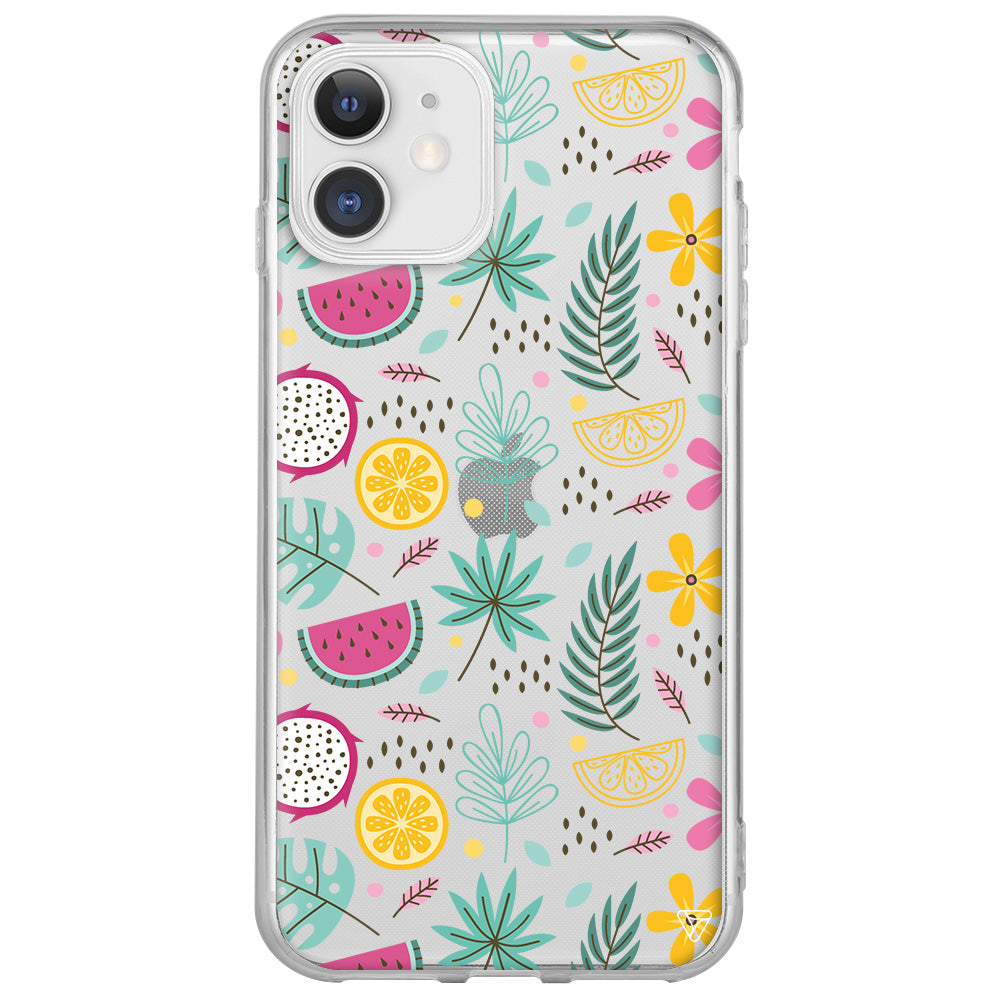 Cicekler Meyveler Lansman Model İçi Kadife Silikon Telefon Kılıfı