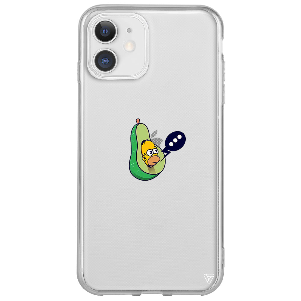 Avokado Simpson Lansman Model İçi Kadife Silikon Telefon Kılıfı