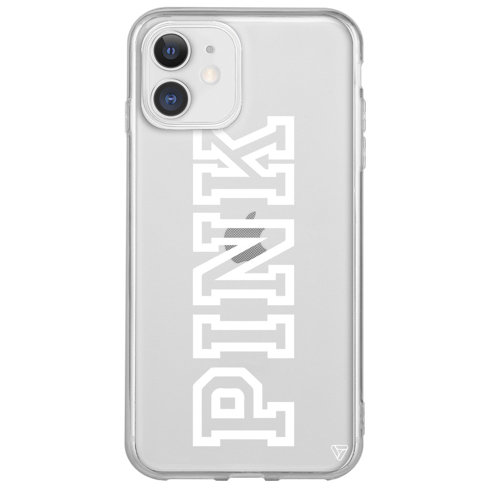 Pink Dikey Lansman Model İçi Kadife Silikon Telefon Kılıfı