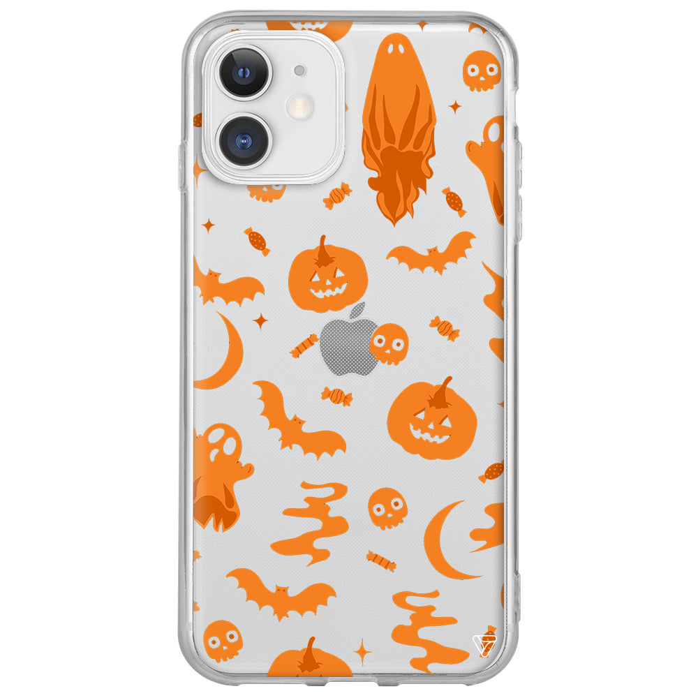 Spooky Orange Lansman Model İçi Kadife Silikon Telefon Kılıfı