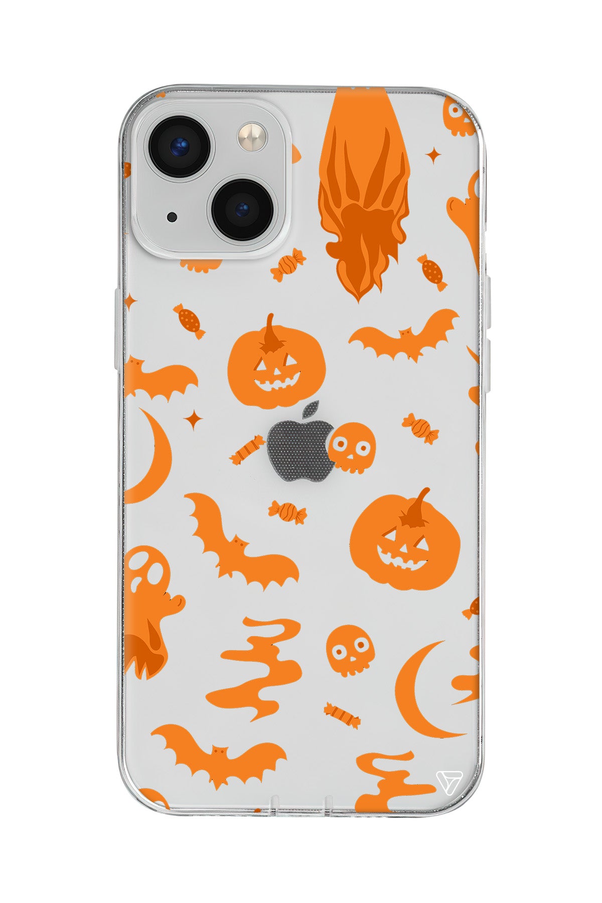Spooky Orange Lansman Model İçi Kadife Silikon Telefon Kılıfı – Plus Serisine Özel