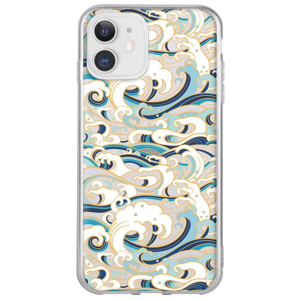 Dalgalar Lansman Model İçi Kadife Silikon Telefon Kılıfı