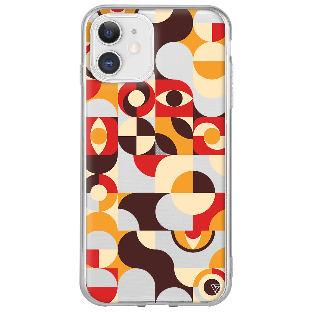 Abstract Desen 4 Lansman Model İçi Kadife Silikon Telefon Kılıfı