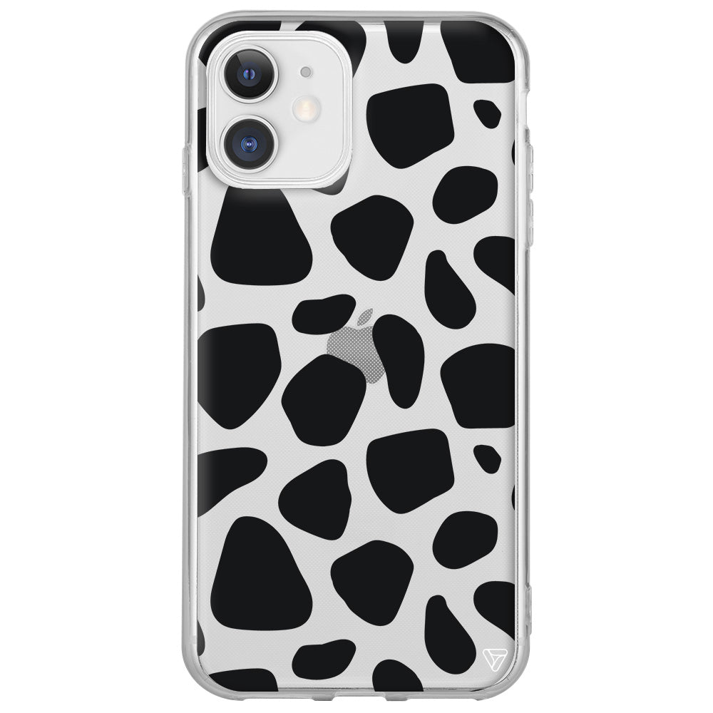 Siyah Desenler Lansman Model İçi Kadife Silikon Telefon Kılıfı