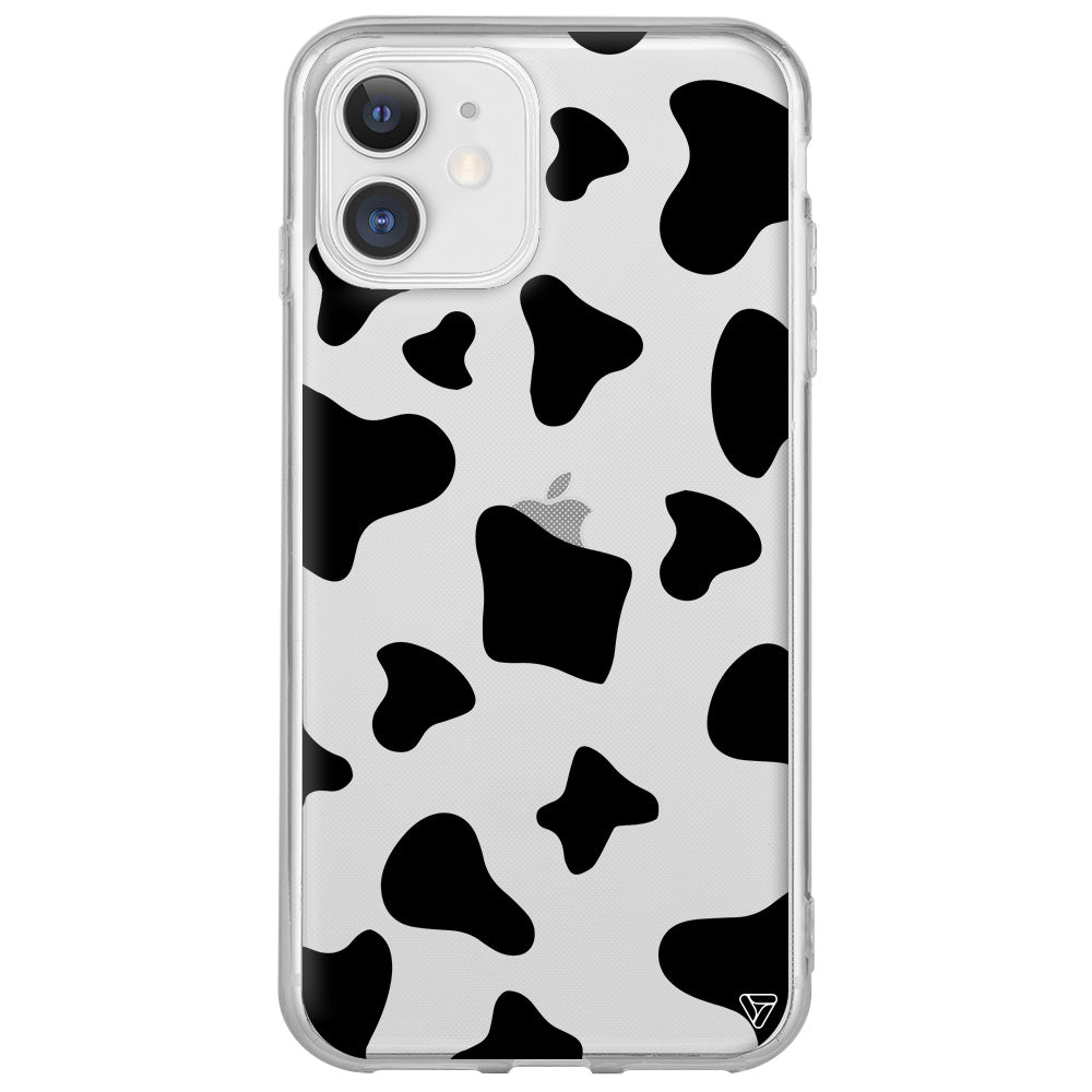 İnek Deseni 8 Lansman Model İçi Kadife Silikon Telefon Kılıfı