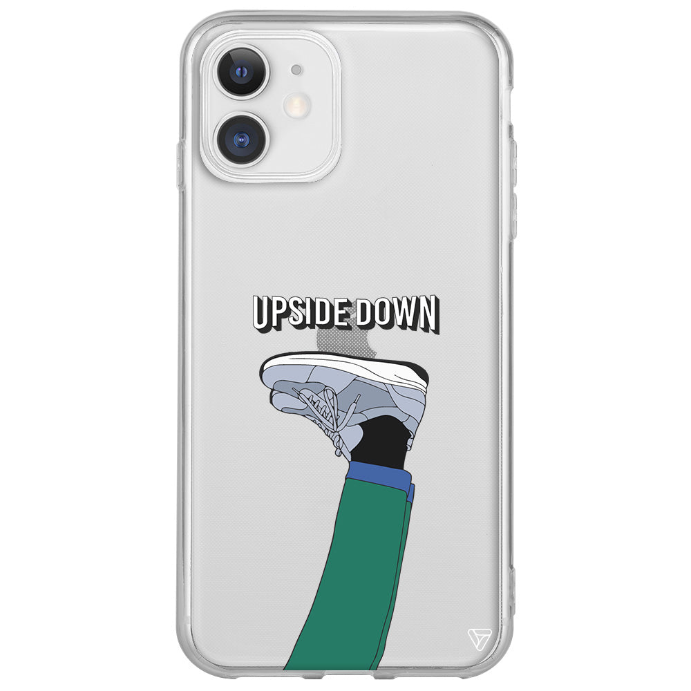 Upside Down Lansman Model İçi Kadife Silikon Telefon Kılıfı