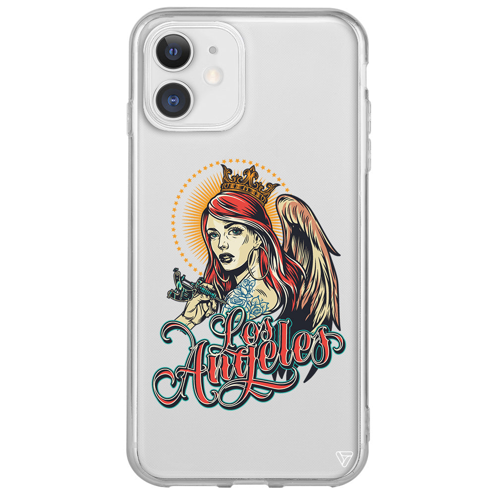 Los Angeles Lansman Model İçi Kadife Silikon Telefon Kılıfı