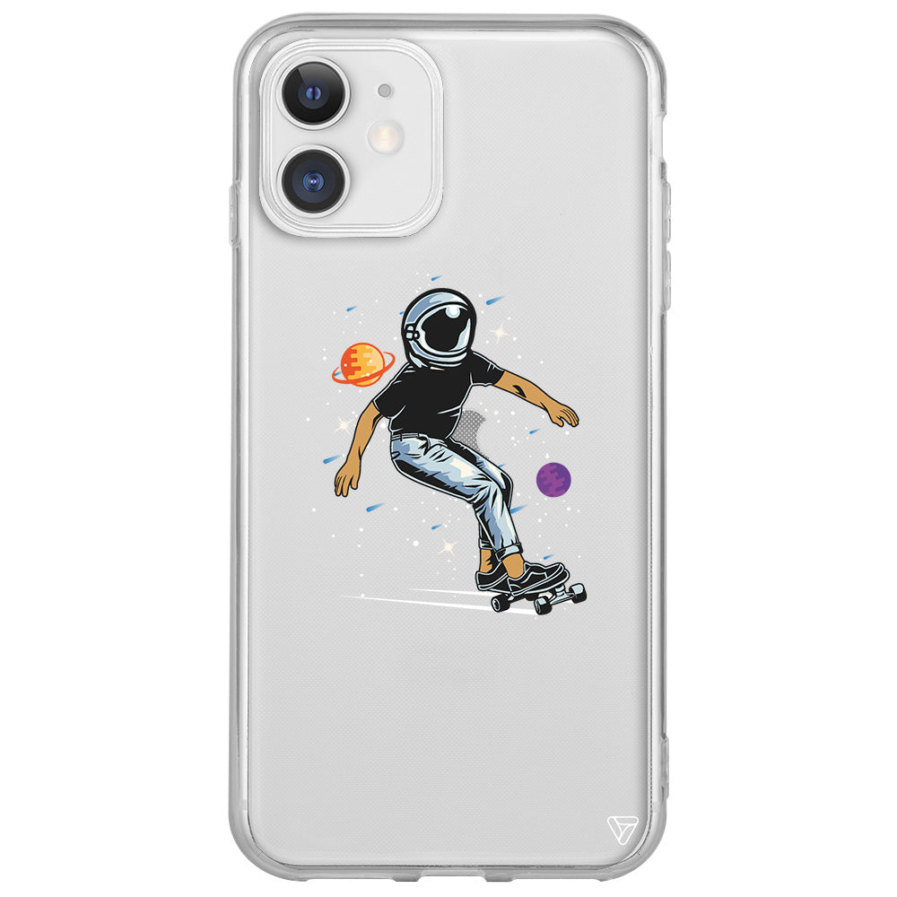 Kraterde Kaykay Lansman Model İçi Kadife Silikon Telefon Kılıfı