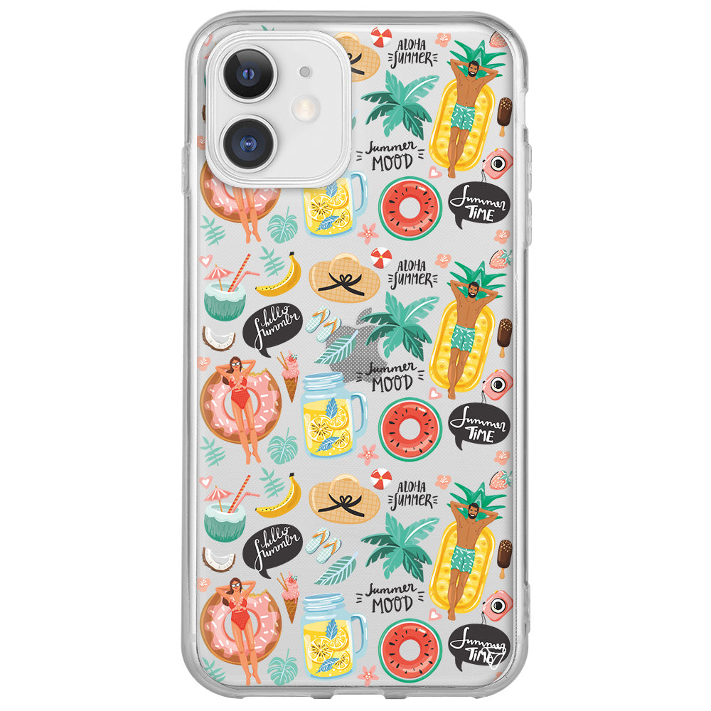 Summer Mood Lansman Model İçi Kadife Silikon Telefon Kılıfı