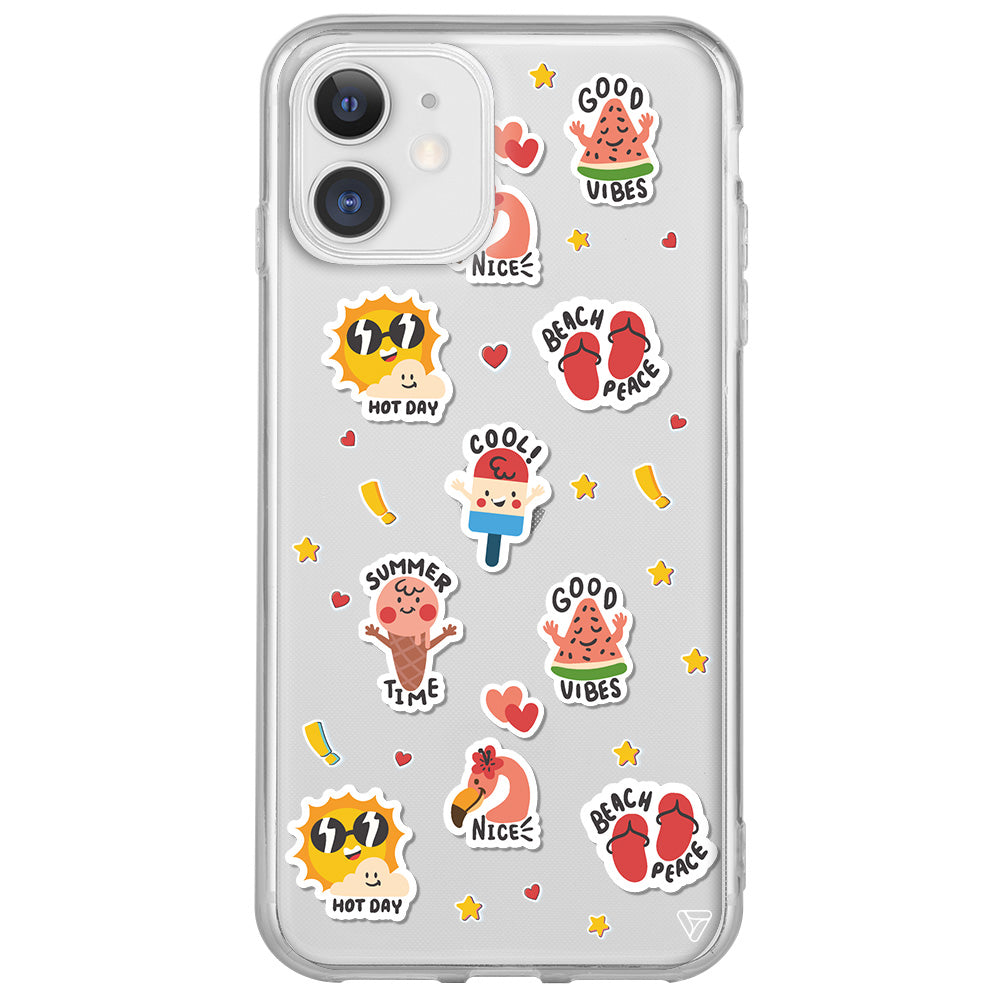 Summer Vibes Lansman Model İçi Kadife Silikon Telefon Kılıfı