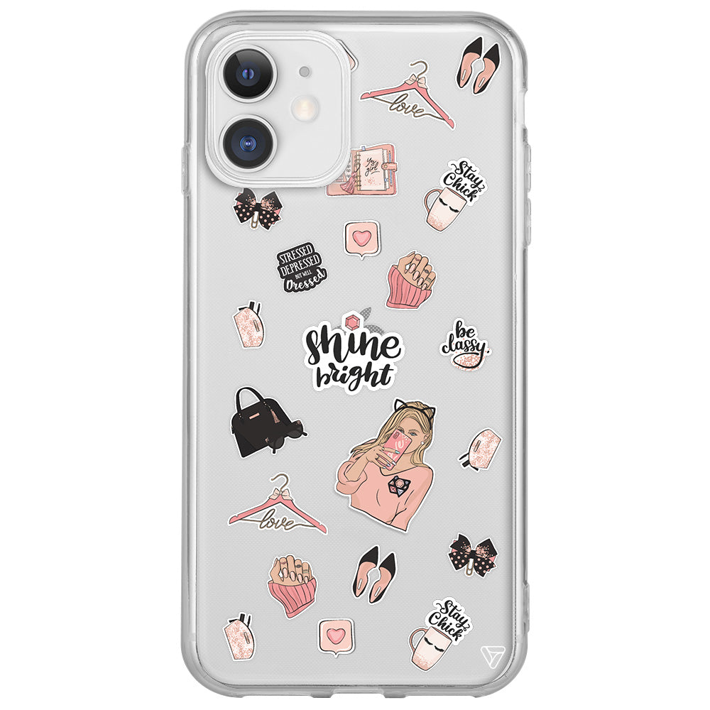 Shine Bright Lansman Model İçi Kadife Silikon Telefon Kılıfı