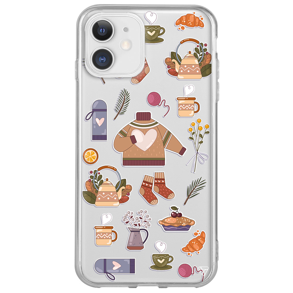 Kış Konsepti Lansman Model İçi Kadife Silikon Telefon Kılıfı