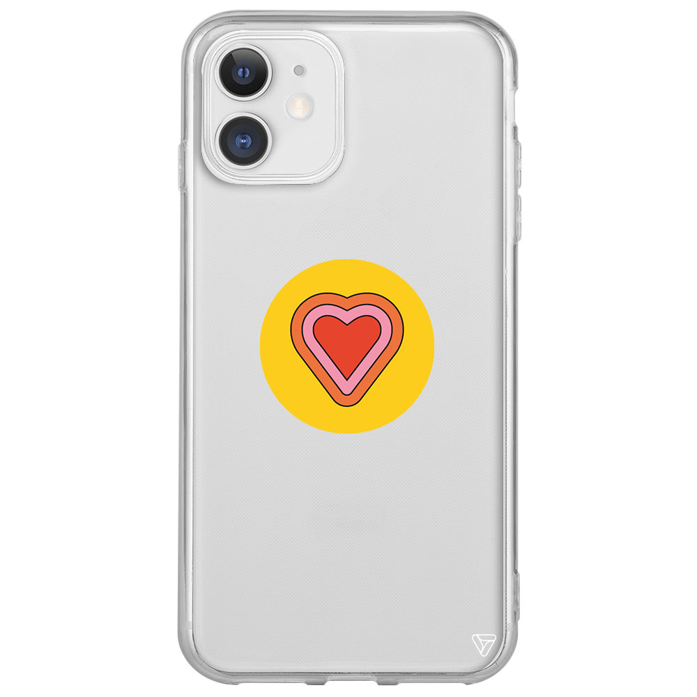 Kalp Lansman Model İçi Kadife Silikon Telefon Kılıfı