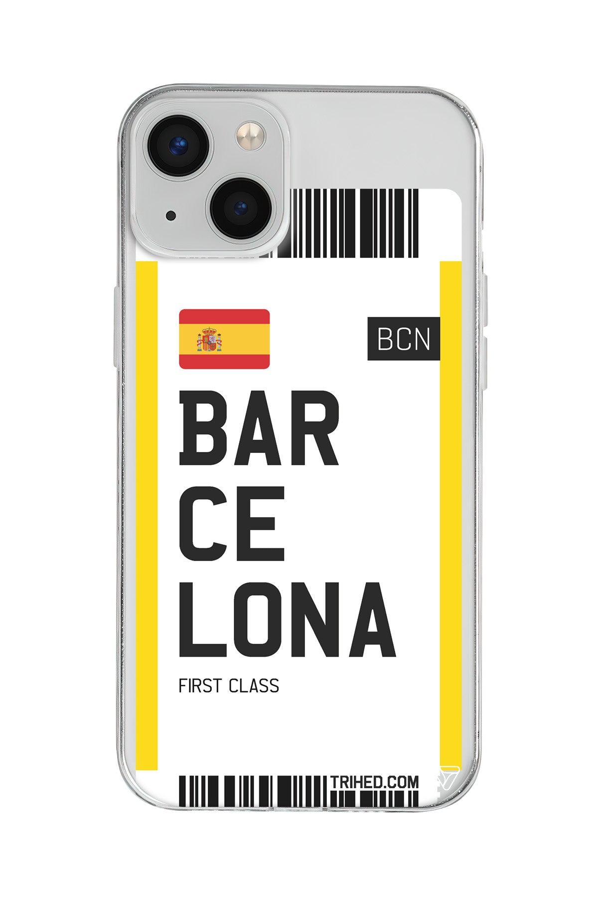 Barcelona Bileti Lansman Model İçi Kadife Silikon Telefon Kılıfı – Plus Serisine Özel