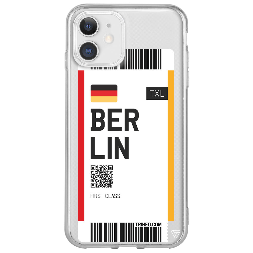 Berlin Bileti Lansman Model İçi Kadife Silikon Telefon Kılıfı