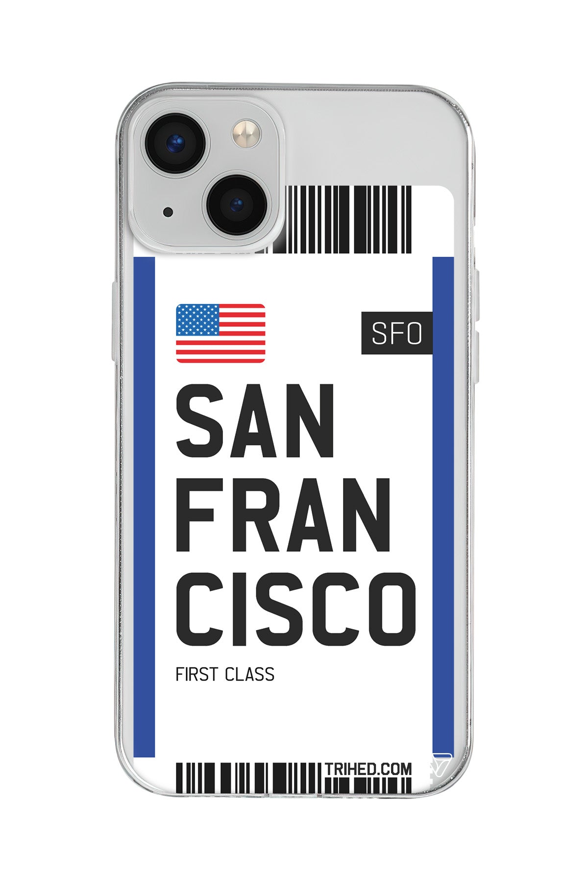 San Francisco Bileti Lansman Model İçi Kadife Silikon Telefon Kılıfı – Plus Serisine Özel