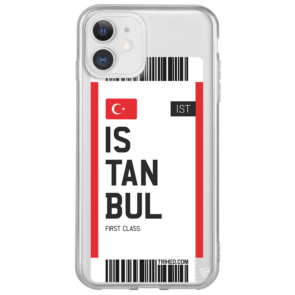 İstanbul Bileti Lansman Model İçi Kadife Silikon Telefon Kılıfı