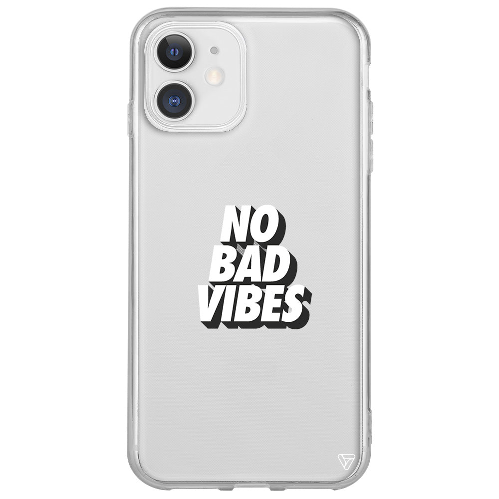 No Bad Vibes Lansman Model İçi Kadife Silikon Telefon Kılıfı