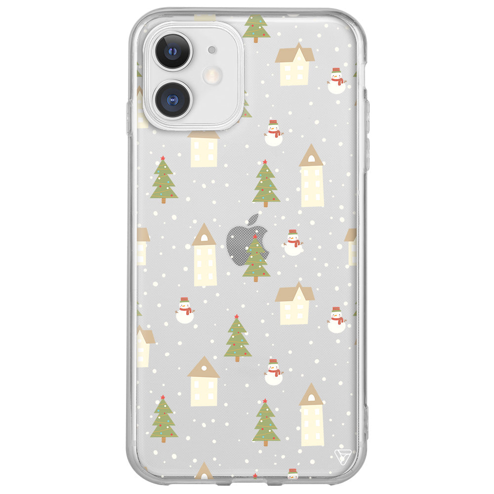 Snowy Xmas Lansman Model İçi Kadife Silikon Telefon Kılıfı