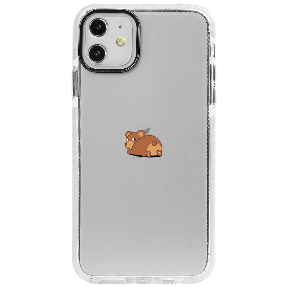 Apple iPhone 11 Beyaz Impact Premium Telefon Kılıfı - Bear