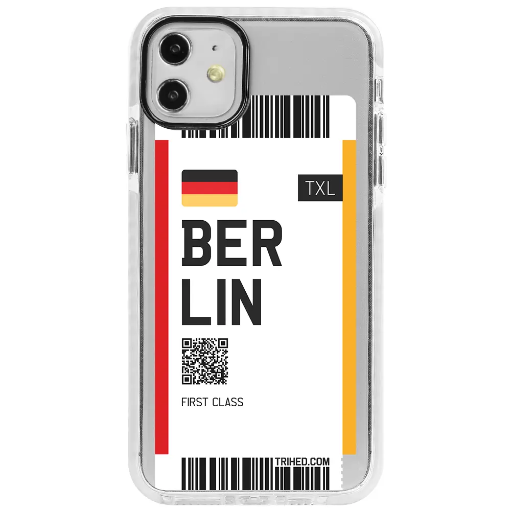 Apple iPhone 11 Beyaz Impact Premium Telefon Kılıfı - Berlin Bileti