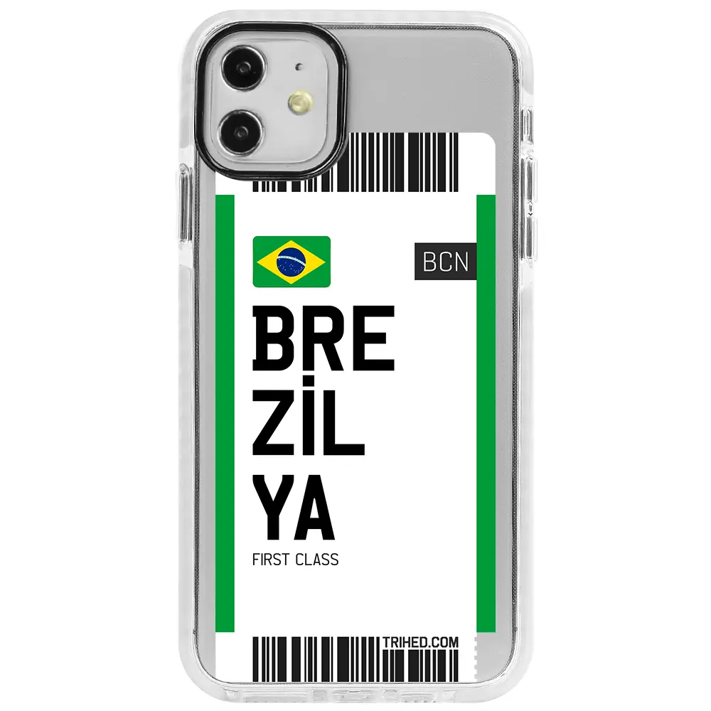 Apple iPhone 11 Beyaz Impact Premium Telefon Kılıfı - Brezilya Bileti
