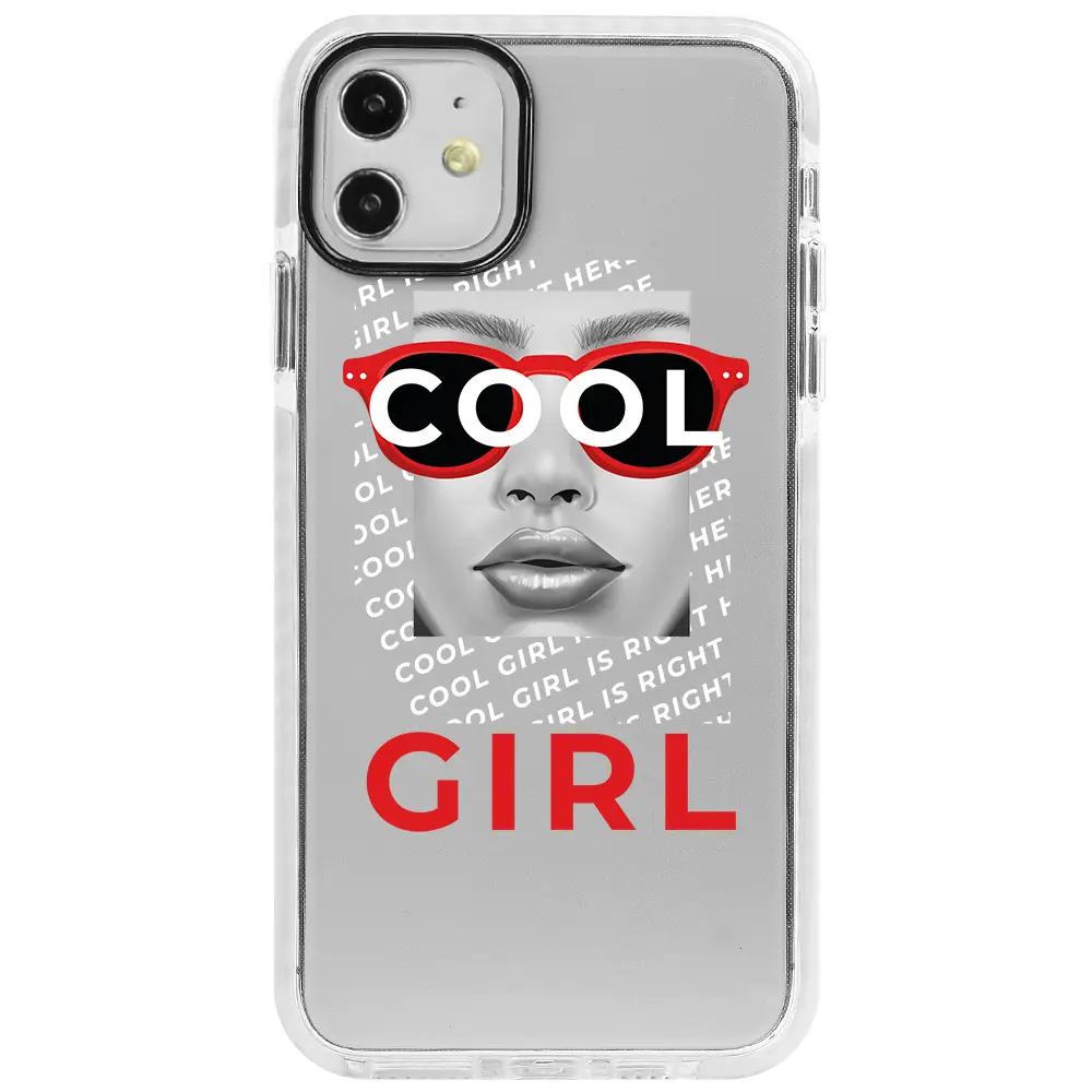 Apple iPhone 11 Beyaz Impact Premium Telefon Kılıfı - Cool Girl