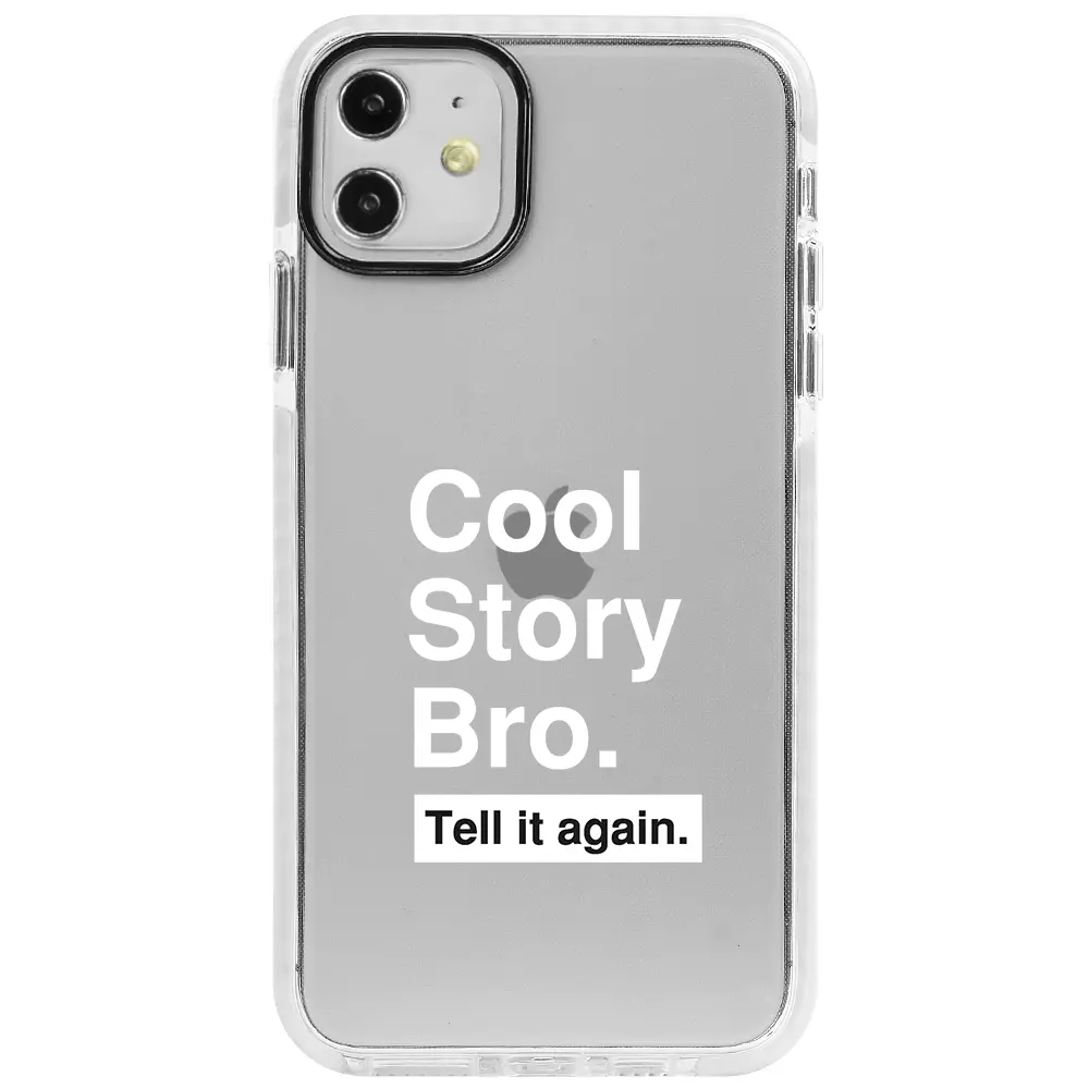 Apple iPhone 11 Beyaz Impact Premium Telefon Kılıfı - Cool Story Bro
