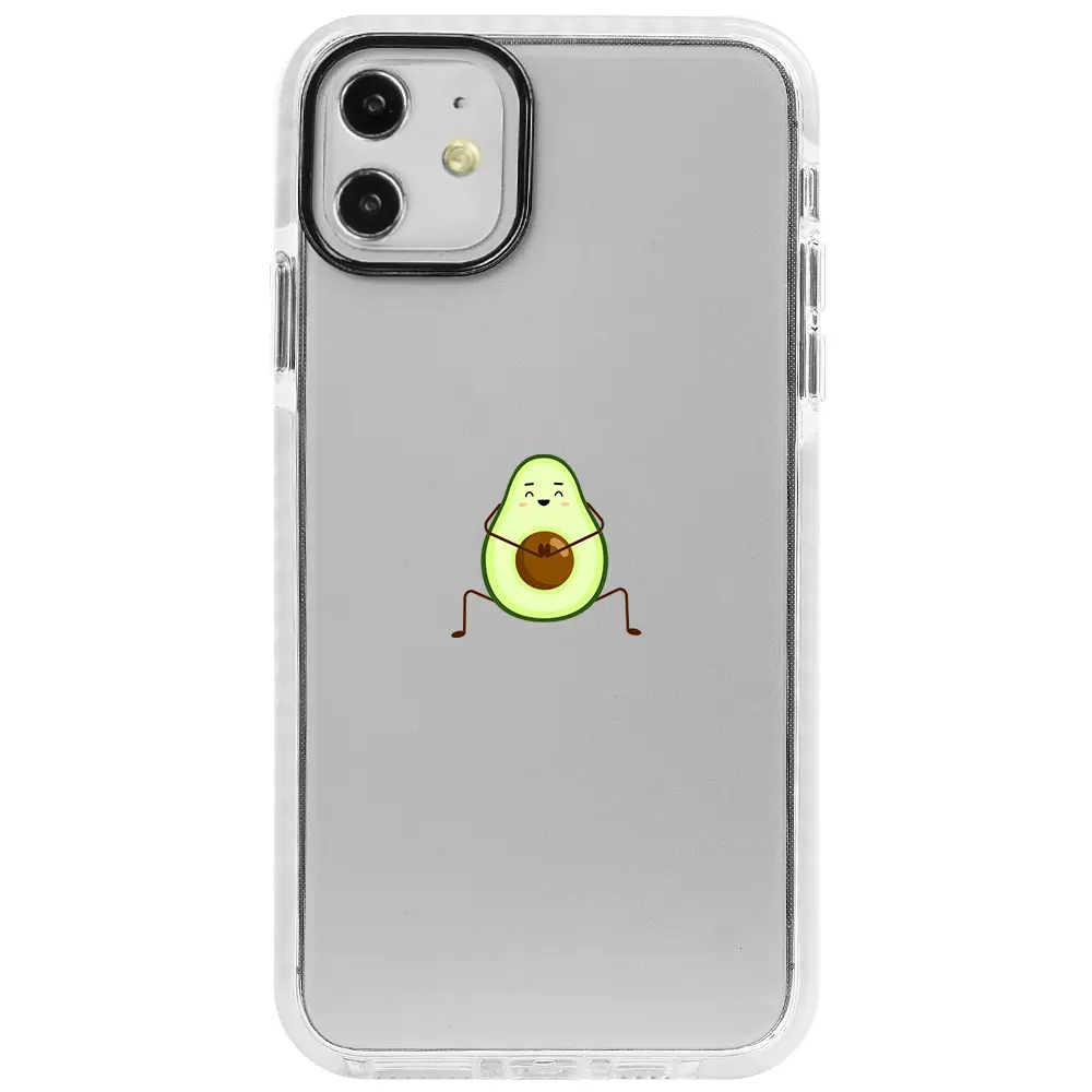 Apple iPhone 11 Beyaz Impact Premium Telefon Kılıfı - Cute Avokado