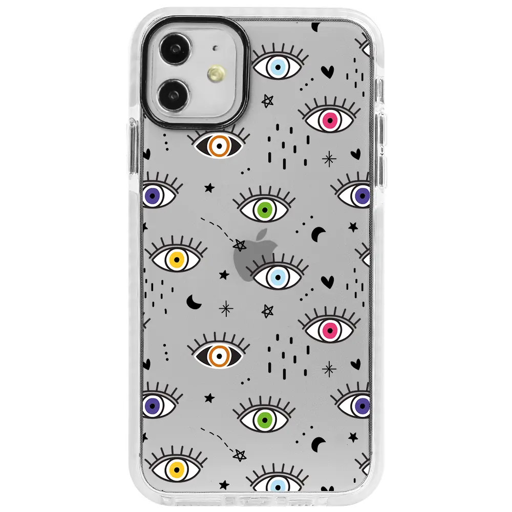 Apple iPhone 11 Beyaz Impact Premium Telefon Kılıfı - En Renkli Göz