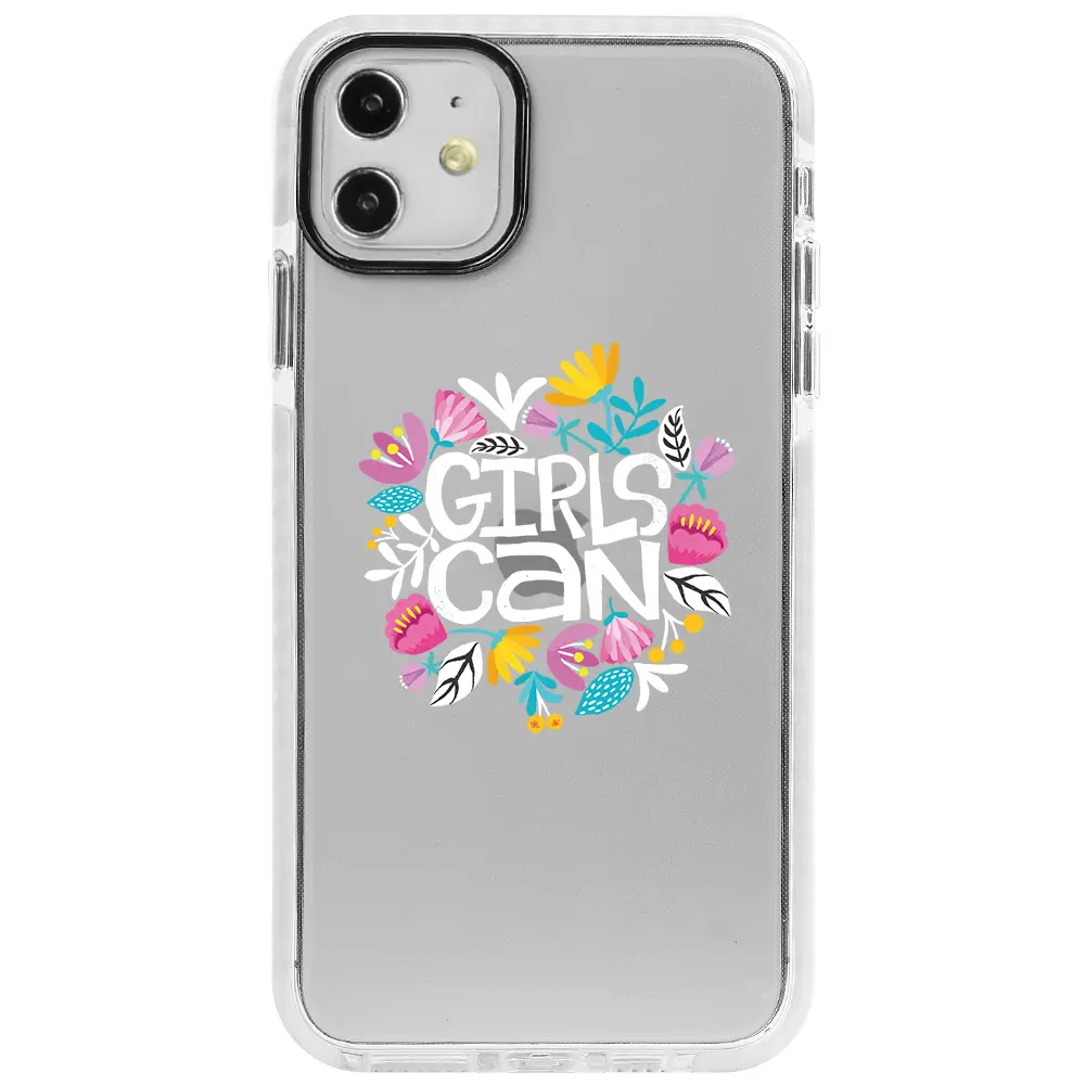 Apple iPhone 11 Beyaz Impact Premium Telefon Kılıfı - Girls Can