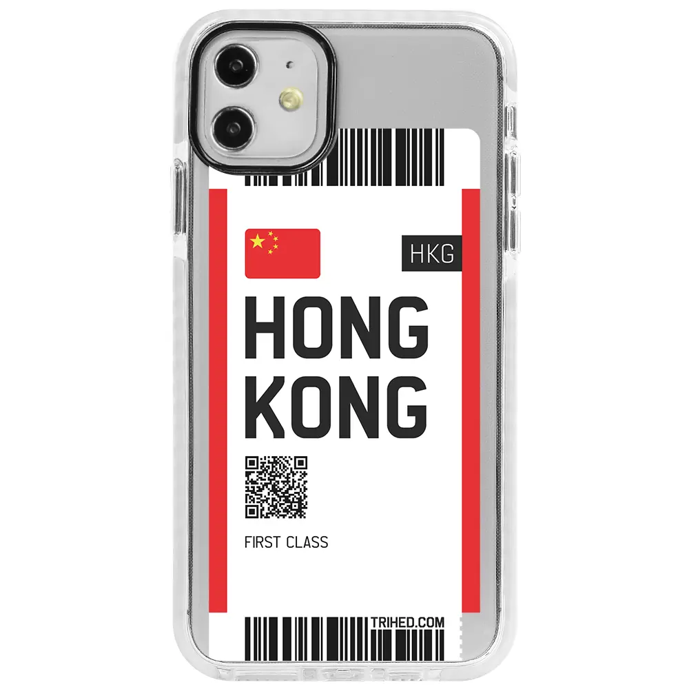 Apple iPhone 11 Beyaz Impact Premium Telefon Kılıfı - Hong Kong Bileti