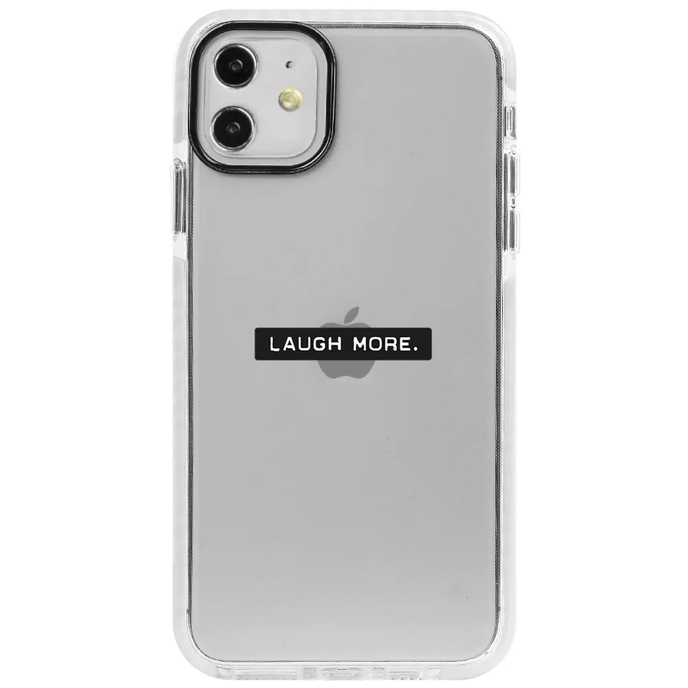 Apple iPhone 11 Beyaz Impact Premium Telefon Kılıfı - Laugh More