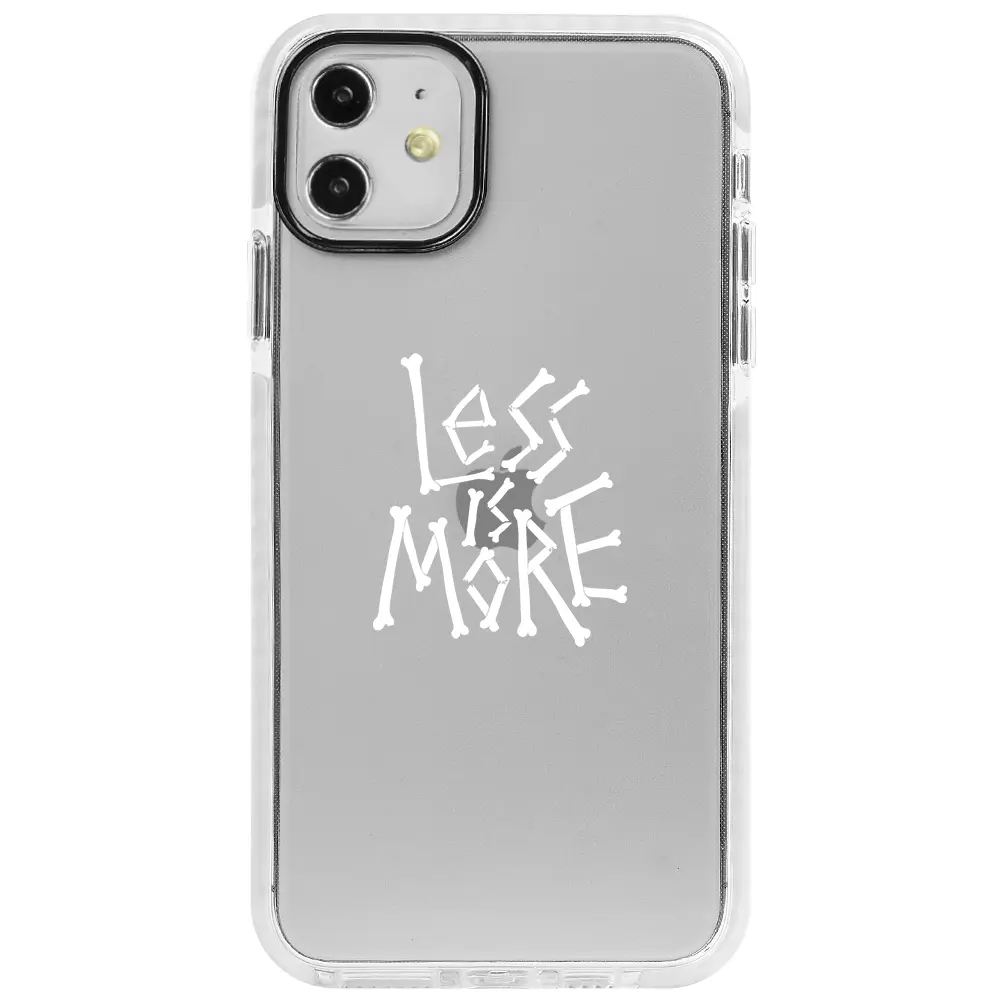 Apple iPhone 11 Beyaz Impact Premium Telefon Kılıfı - Less is More