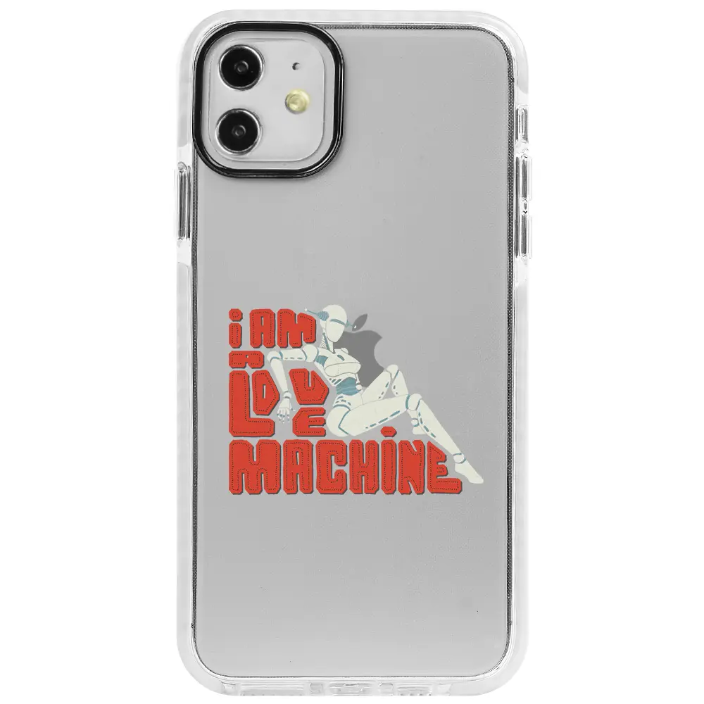 Apple iPhone 11 Beyaz Impact Premium Telefon Kılıfı - Love Machine