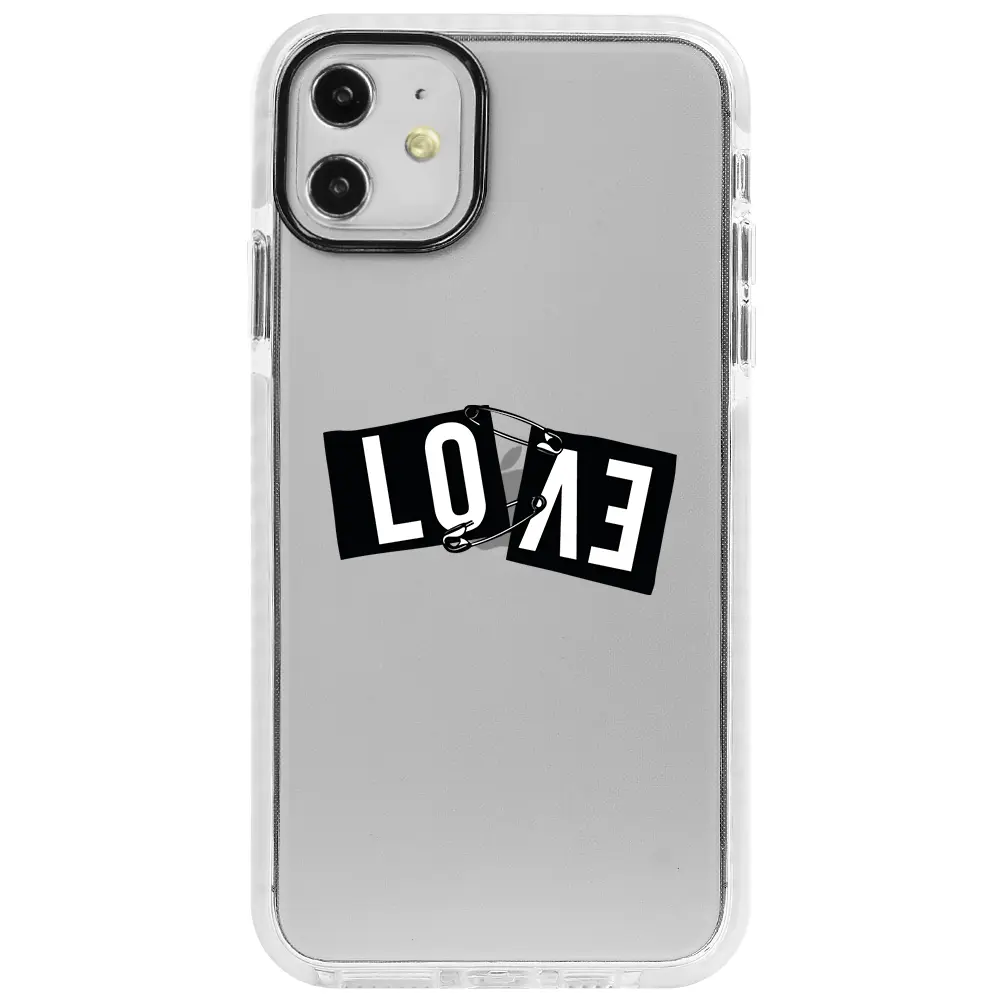 Apple iPhone 11 Beyaz Impact Premium Telefon Kılıfı - Love