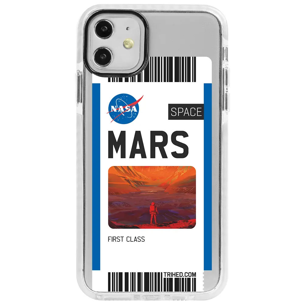 Apple iPhone 11 Beyaz Impact Premium Telefon Kılıfı - Mars Bileti