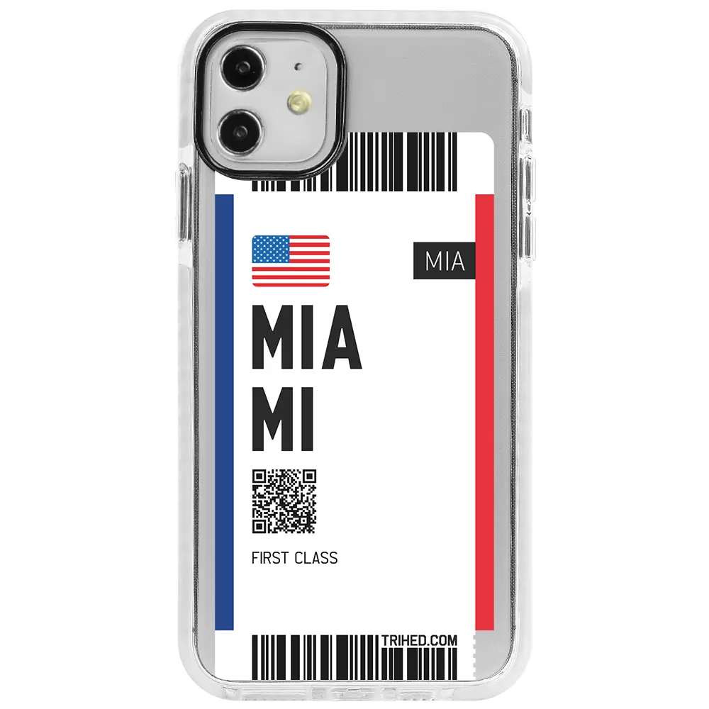 Apple iPhone 11 Beyaz Impact Premium Telefon Kılıfı - Miami Bileti