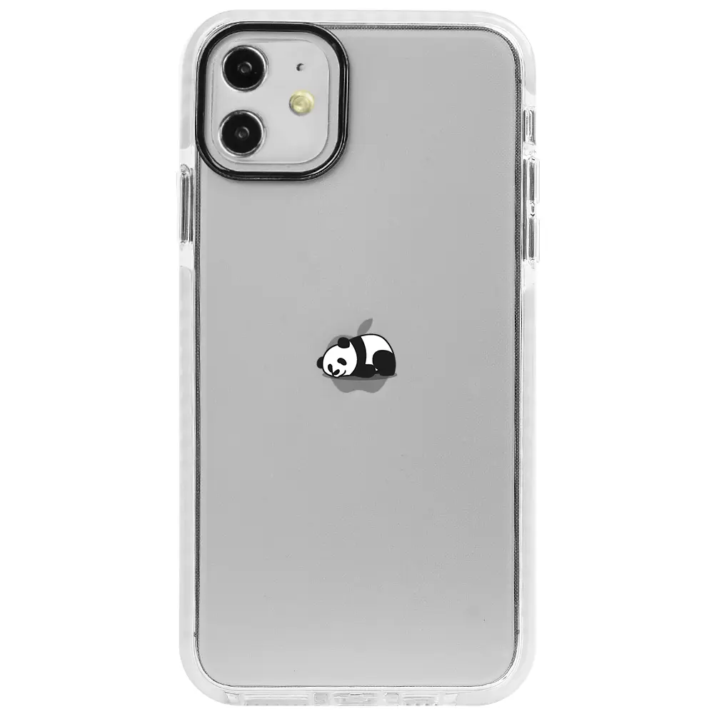 Apple iPhone 11 Beyaz Impact Premium Telefon Kılıfı - Miskin Panda